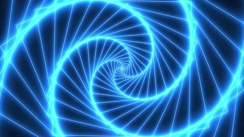 An endless rotating blue tunnel. Seamless video for audiovisual performances Stock Footage 167125151
