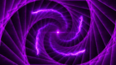 Endless rotating purple tunnel. Seamless video for audiovisual performances Stock Footage 167136295