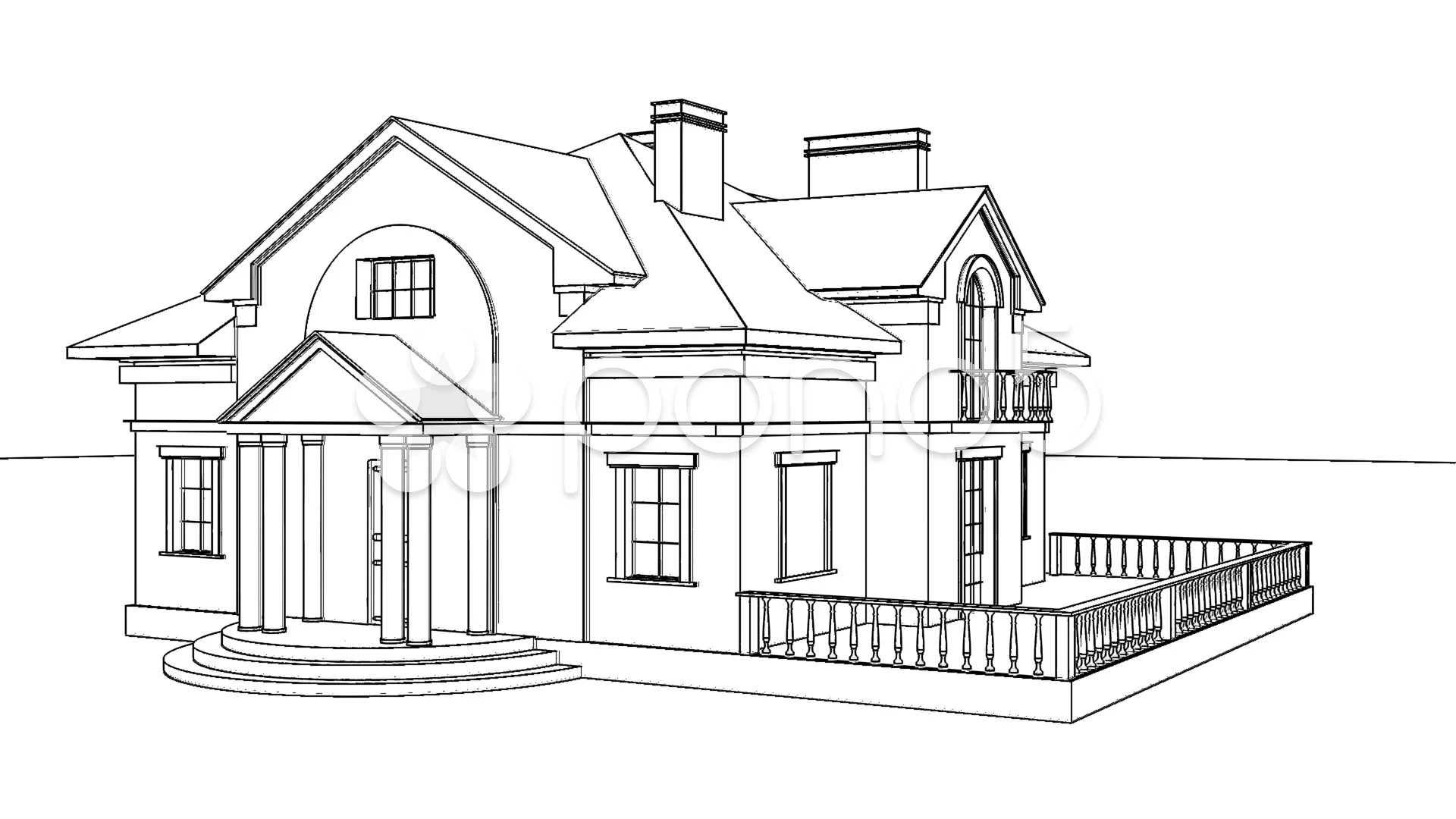 3d house design cad drawing is given in this cad file. Download this 3d cad  drawing now. - Cadbull