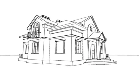 Endless rotation 3d drawing at home. Video stock 28837367