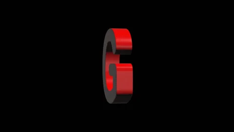 Endless Rotation of Letters G 3D Alpha Channel 스톡 동영상 133760624