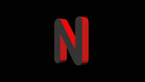 Endless Rotation of Letters N 3D Alpha Channel Stock Footage 133761679