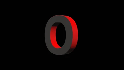 Endless Rotation of Letters O 3D Alpha Channel Stock Footage 133761822
