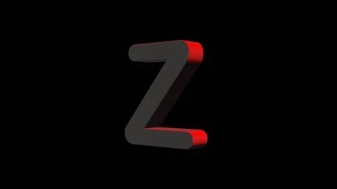 Endless Rotation of Letters Z 3D Alpha Channel Stock Footage 133759482
