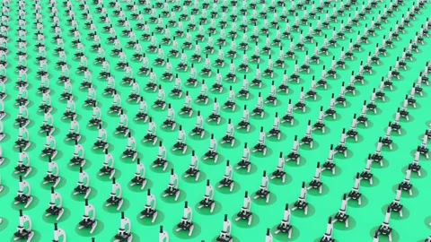 Endless Rows of Microscopes Stock Footage 231246373