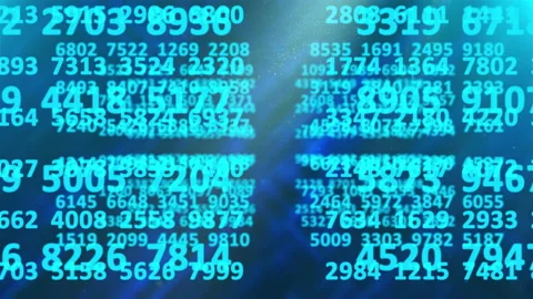 Endless rows of random numbers abstract background. Stock Footage 151430304