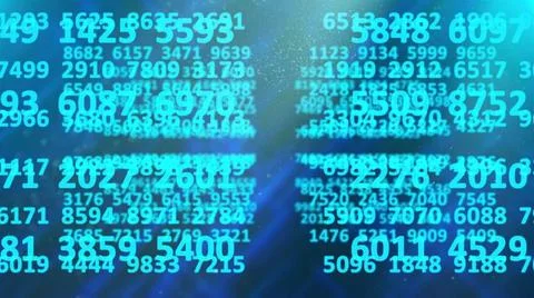 Endless rows of random numbers abstract background. Infographic digital re... Stock-Fotos