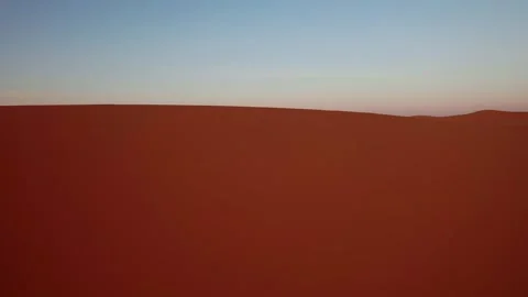 Endless sand dunes of Erg Chebbi at sunrise near Merzouga Morocco Stock Footage 338168758