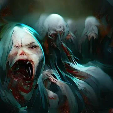 Endless screaming Stock Illustration