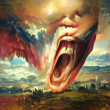 Endless screaming Stock Illustration