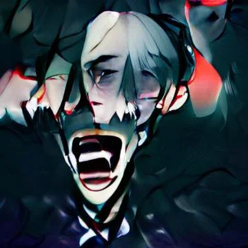 Endless screaming Stock Illustration