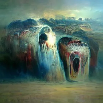 Endless screaming Stock Illustration