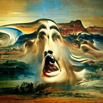 Endless screaming Stock Illustration