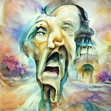 Endless screaming Stock Illustration