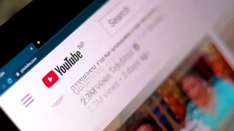 Endless Scrolling through YouTube recommendation page on a pc computer. Video stock 142725121