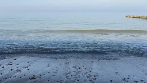 Endless Sea Surface Under Light Sky Concept of Simplicity and Infinity Stock Footage 320950585