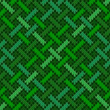 Endless seamless knitted wool Irish-Saxon ornament based on celtic knot Stockillustratie