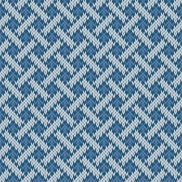 Endless seamless knitted woolen pattern based on the Celtic knot Stock Illustration