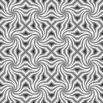 Endless seamless repeating ornament in black and white monochrome shades Stock Illustration