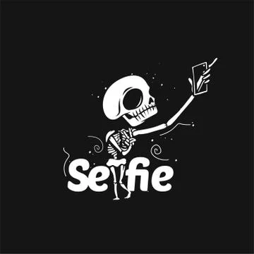 Endless selfie vector illustration. Stock Illustration