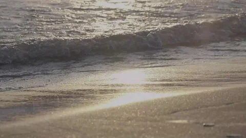 Endless Serenity: Beautiful Sunset Over a Breathtaking Beach Stock Footage 246063051