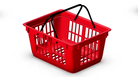 Endless Shopping Baskets vertigo effect Stock Footage 32934321