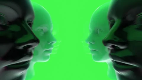 Endless Side Profiles on Green Stock Footage 264050776