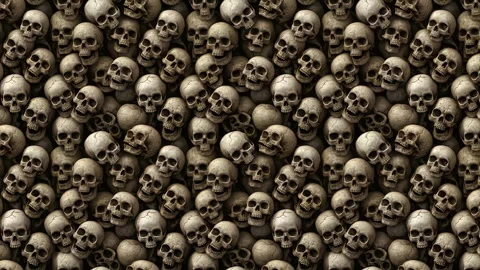 An endless skulls background - looped. Stock Footage 316165677