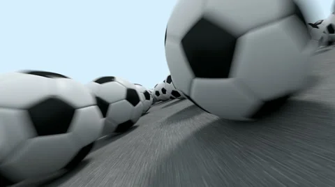 Endless soccer balls flight Stock Footage 51509282