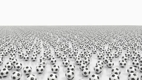 Endless soccer balls Stock Illustration
