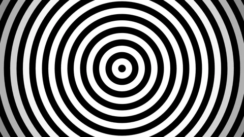 Endless spiral animation circle loop abstract black and white hypnotic backgrond Stock Footage 270417619