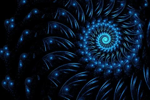 Endless spiral snail. Alien unusual pattern. Stock Illustration