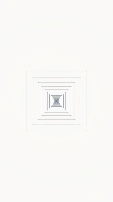Endless Square Tunnel Illusion: Abstract Geometric Background, Infinite Depth Stock Footage 347699049
