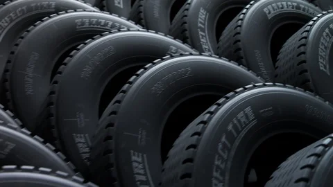Endless stack of new tires. Video stock 91269833