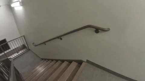 Endless Stairwell Descent Stock Footage 282496278