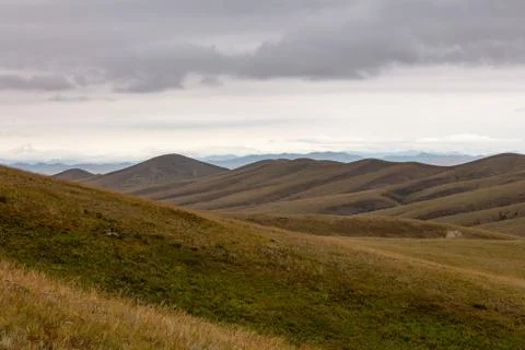 The endless steppe of of Mongolia in Autumn Stock-Fotos