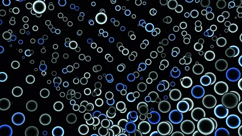 Endless stream of neon balloons in a seamless loop. Video stock 289132025