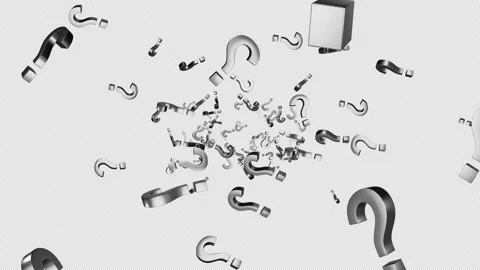 Endless stream of question marks Stock Footage 143932333