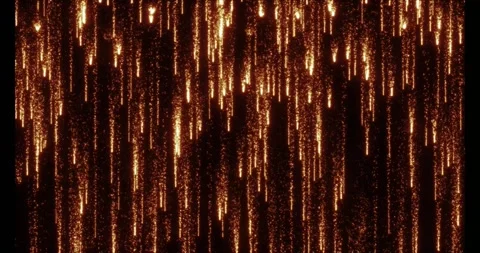 Endless streams of luminous particles continuously fall down Stockbeeldmateriaal 333362792