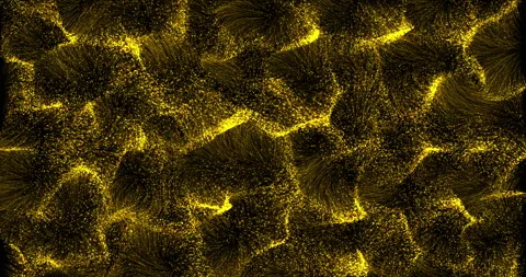 Endless streams of the smallest luminous particles flow smoothly, forming a livi Stock Footage 333866465