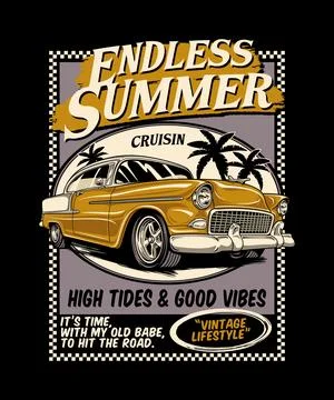 Endless Summer Cruisin Stock Illustration