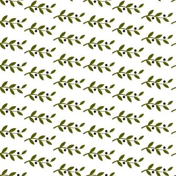 Endless texture of an olive branch, background. Abstract shape, nature design イラスト素材