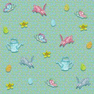 Endless texture for spring design, decoration, greeting cards. Stock Illustration