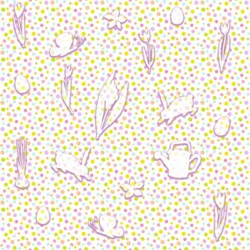 Endless texture for spring design, decoration, greeting cards. Stock Illustration