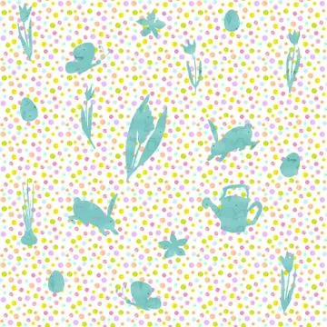 Endless texture for spring design, decoration, greeting cards. Stock Illustration