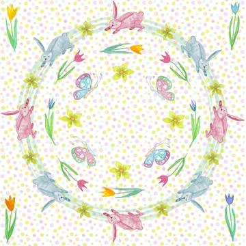 Endless texture for spring design, decoration, greeting cards. Stock Illustration