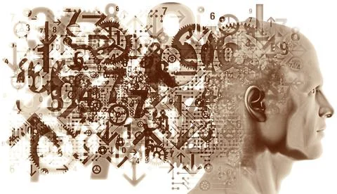 Endless Thinking - Vintage Style Stockillustratie