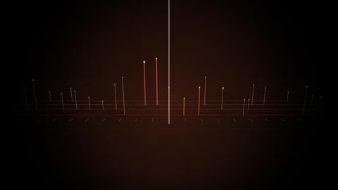 Endless timeline scrolling under a playhead, Ember, 4K illustration Stock Illustration