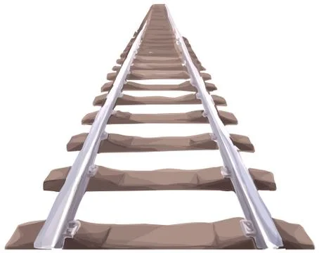 Endless train track. Stock Illustration