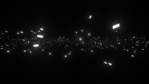 Endless Travel Effect With Glowing Light Dots in Futuristic Dark Tunnel Motion. Stock Footage 316745595